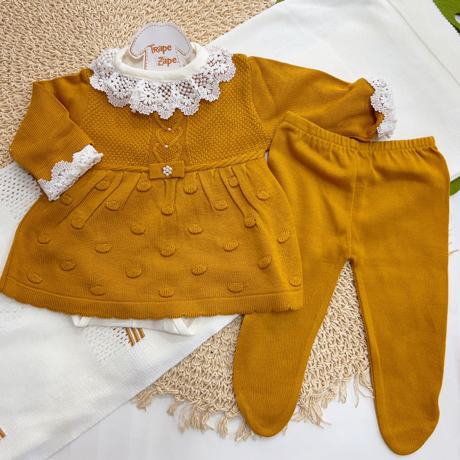 Saída de maternidade Gabriela - mostarda